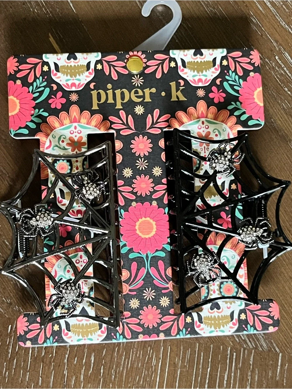 Piper·K Black Spider Web Hair Clips